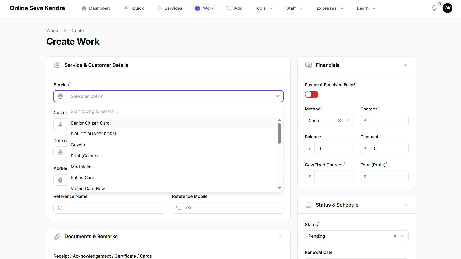 CSC Business Management Portal Dashboard CRM Software for CSC Centers